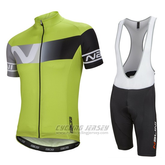 2016 Cycling Jersey Nalini Light Green Short Sleeve and Bib Short