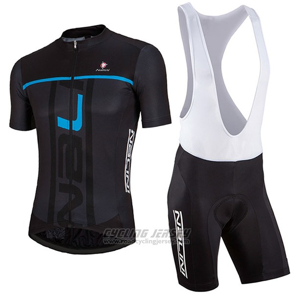 2017 Cycling Jersey Nalini Speed Black and Bluee Short Sleeve and Bib Short