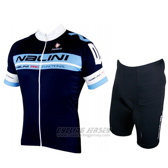 2019 Cycling Jersey Nalini Black Blue Short Sleeve and Overalls