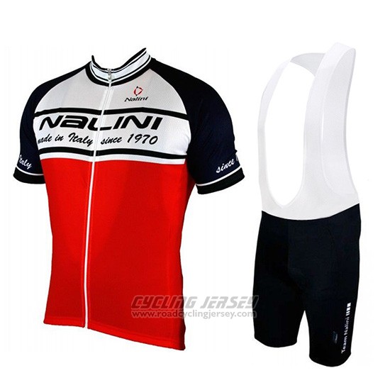 2019 Cycling Jersey Nalini White Red Black Short Sleeve and Overalls