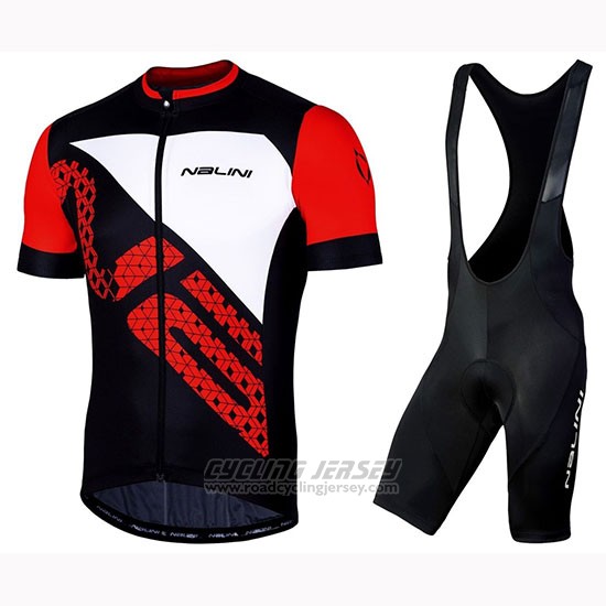 2019 Cycling Jersey Nalini Volata 2.0 Black Red Short Sleeve and Bib Short