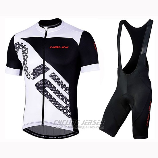 2019 Cycling Jersey Nalini Volata 2.0 Black White Short Sleeve and Bib Short
