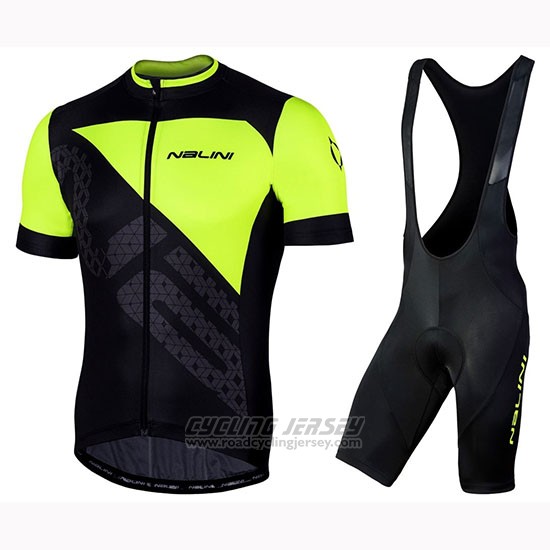 2019 Cycling Jersey Nalini Volata 2.0 Black Yellow Short Sleeve and Bib Short