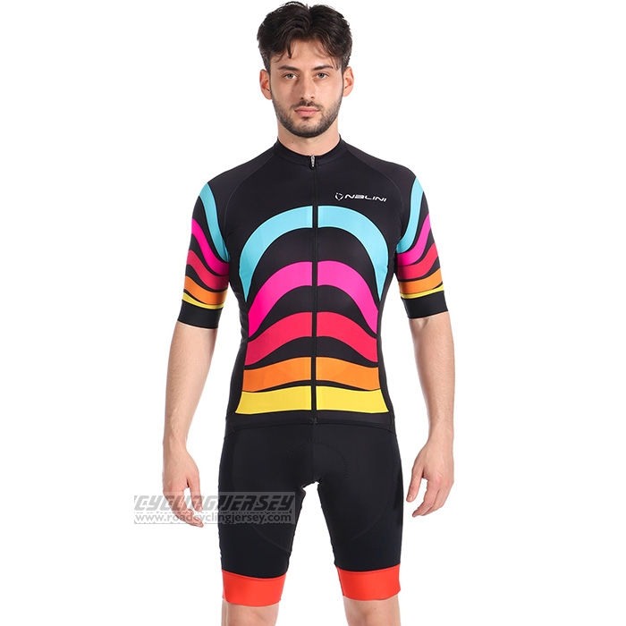 2022 Cycling Jersey Nalini Black Short Sleeve and Bib Short