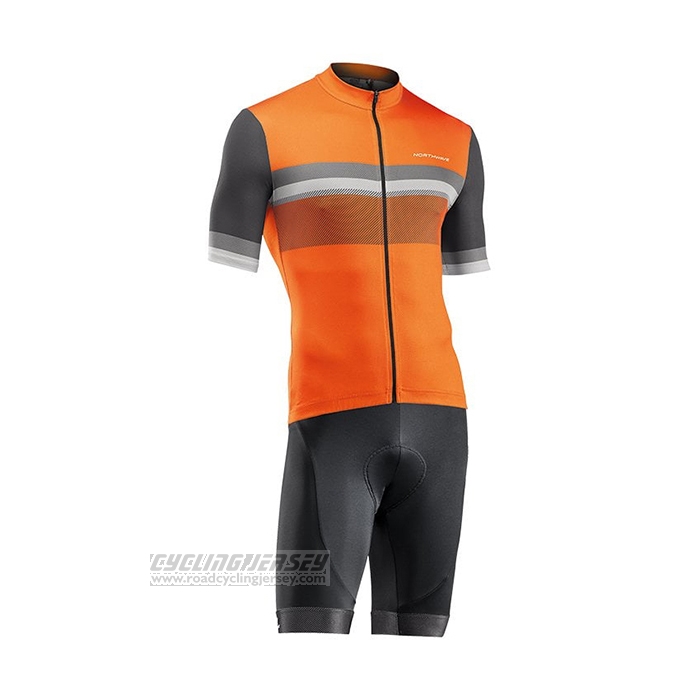 2021 Cycling Jersey Northwave Orange Short Sleeve and Bib Short