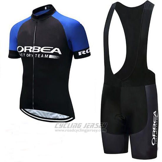 2018 Cycling Jersey Orbea Black and Blue Short Sleeve and Bib Short
