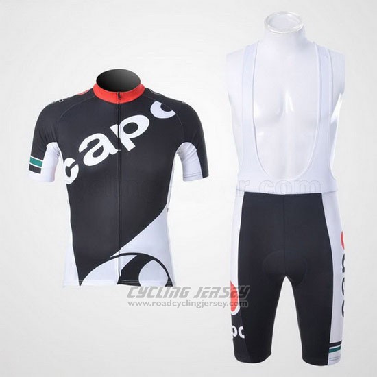 2011 Cycling Jersey Capo Black Short Sleeve and Bib Short