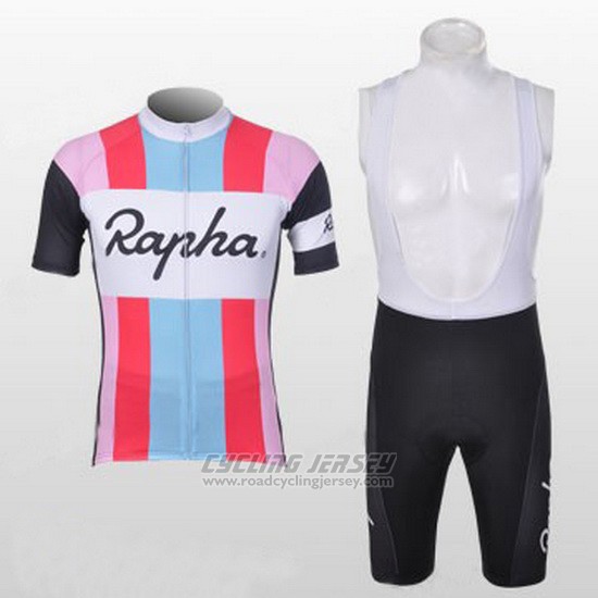 2012 Cycling Jersey Rapha Red and White Short Sleeve and Bib Short