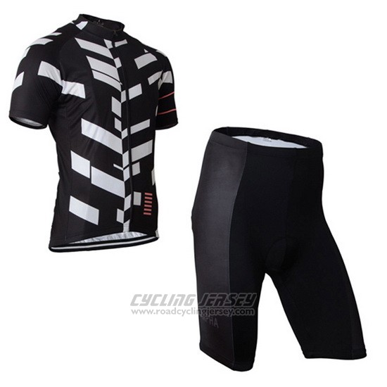 2015 Cycling Jersey Rapha White and Black Short Sleeve and Bib Short