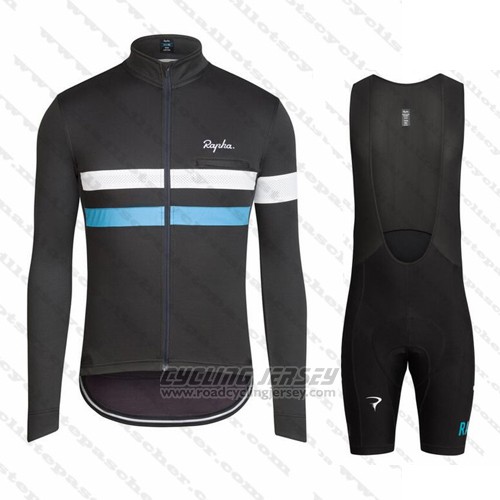 2016 Cycling Jersey Rapha Black and White Short Sleeve and Bib Short