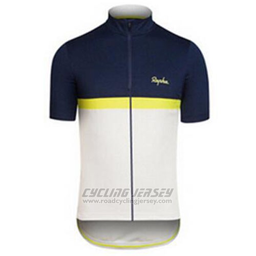 2016 Cycling Jersey Rapha Blue and White Short Sleeve and Bib Short