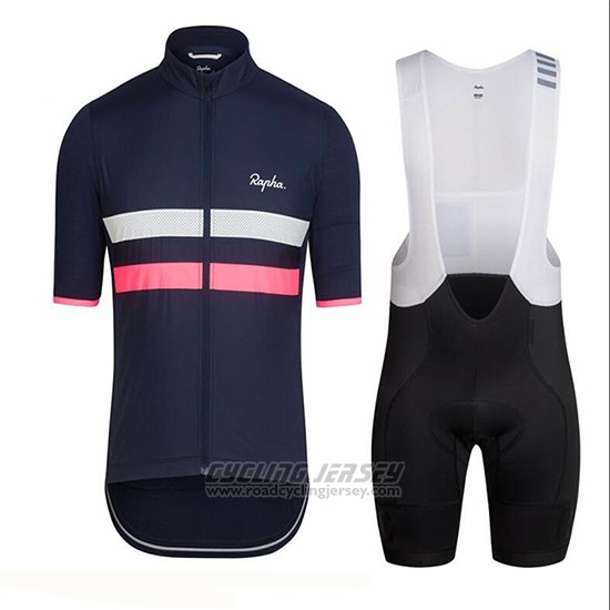 2018 Cycling Jersey Ralph Blue Deep and Pink Short Sleeve and Bib Short