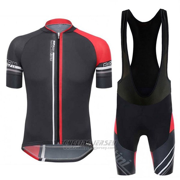 2017 Cycling Jersey Santini Airform Red Short Sleeve and Bib Short