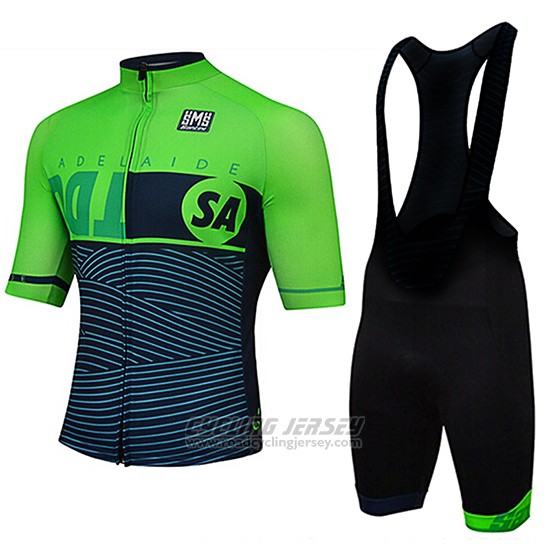 2017 Cycling Jersey Santini Green Short Sleeve and Bib Short