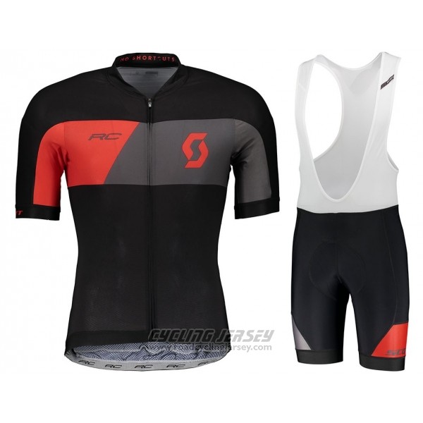 2018 Cycling Jersey Castelli Gray Red Black Short Sleeve and Bib Short