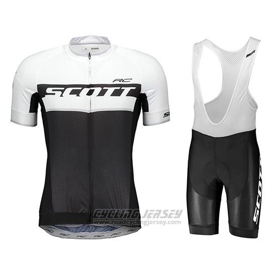 2018 Cycling Jersey Scott Rc White Short Sleeve and Bib Short