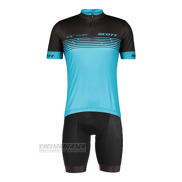2022 Cycling Jersey Scott Blue Short Sleeve and Bib Short