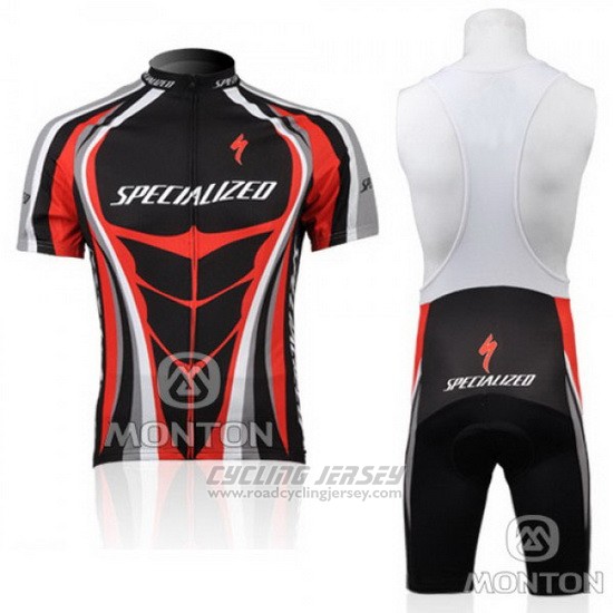 2010 Cycling Jersey Specialized Red and Black Short Sleeve and Bib Short