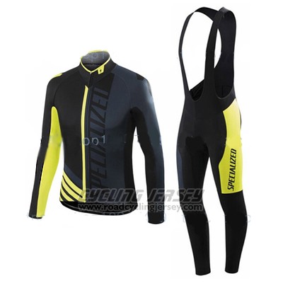 2016 Cycling Jersey Specialized Black Long Sleeve and Bib Tight