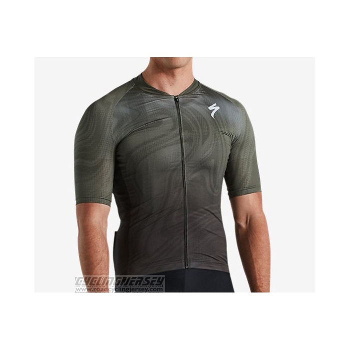 2021 Cycling Jersey Specialized Deep Green Short Sleeve and Bib Short