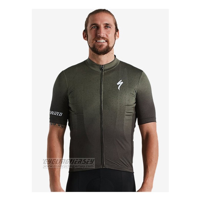 2021 Cycling Jersey Specialized Green Short Sleeve and Bib Short