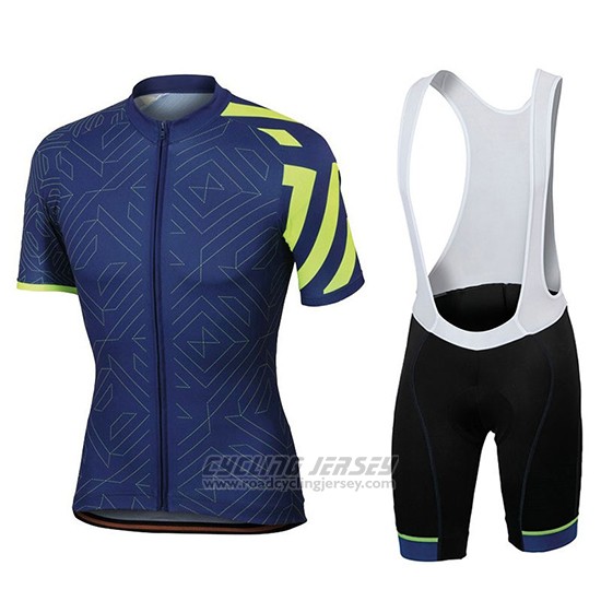 2018 Cycling Jersey Sportful Prism Dark Blue Short Sleeve and Bib Short