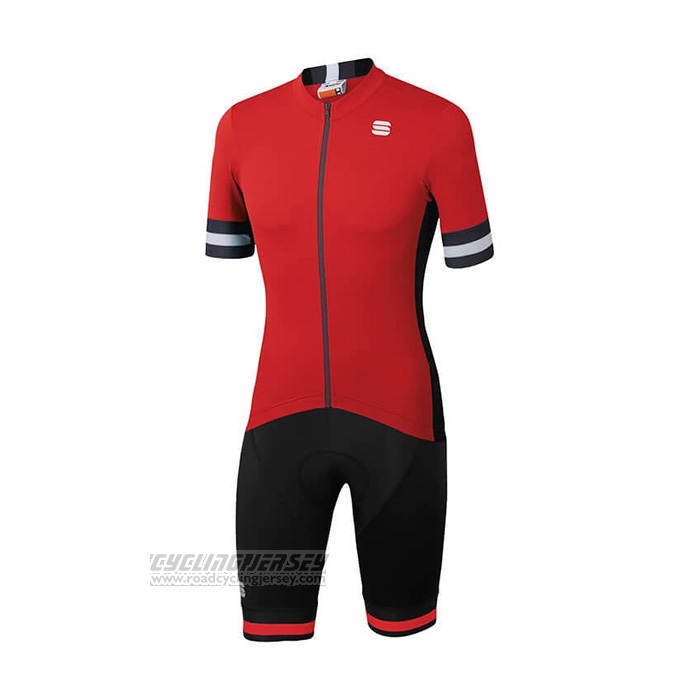 2021 Cycling Jersey Sportful Red Short Sleeve and Bib Short