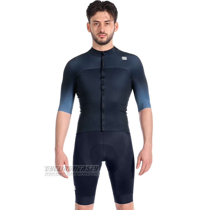 2023 Cycling Jersey Sportful Deep Blue Short Sleeve and Bib Short