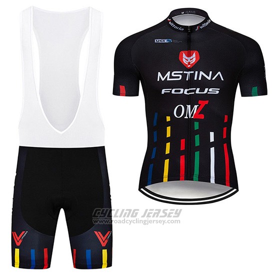 2019 Cycling Jersey Mstina Focus Black Short Sleeve and Overalls
