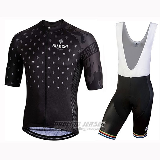 2019 Cycling Jersey Bianchi Mtx Black Short Sleeve and Bib Short