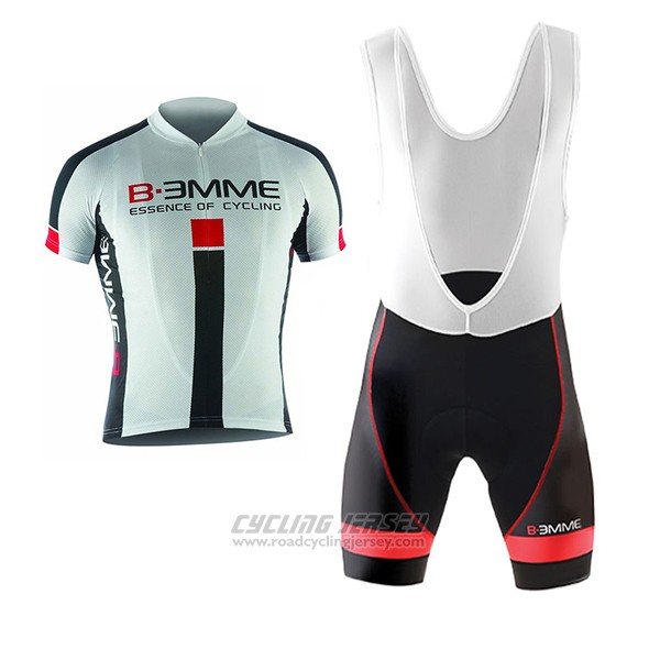 2017 Cycling Jersey Biemme Identity White and Red Short Sleeve and Bib Short