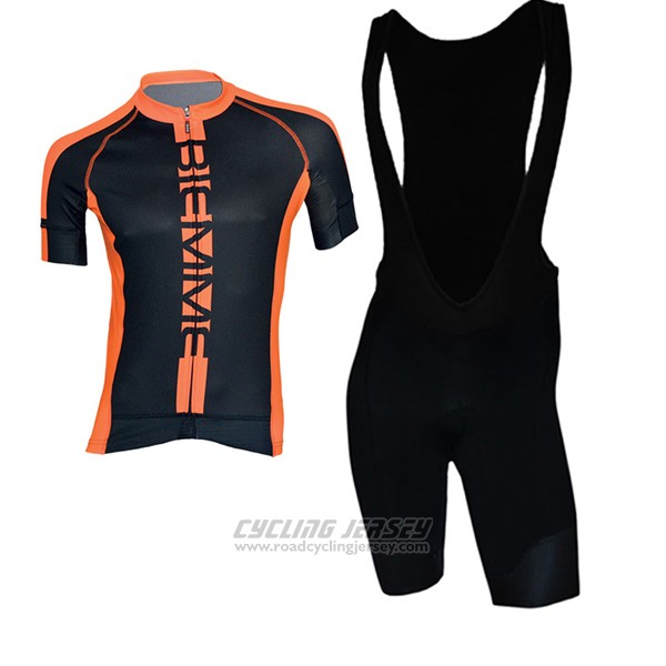 2017 Cycling Jersey Biemme Poison Orange Short Sleeve and Bib Short