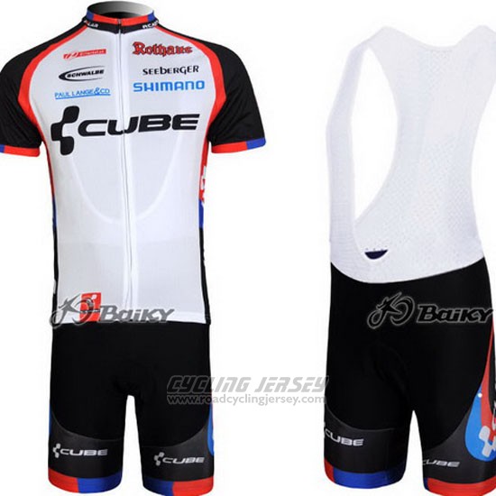 2011 Cycling Jersey Cube Black and White Short Sleeve and Bib Short