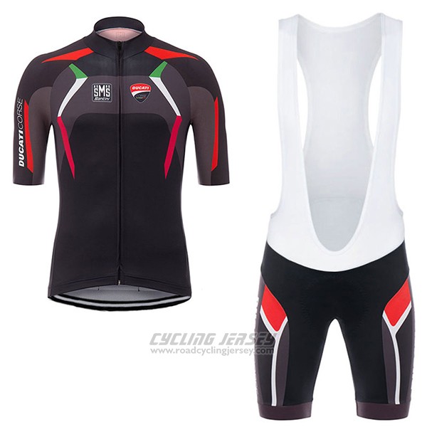 2017 Cycling Jersey Ducati Corse Black Short Sleeve and Bib Short