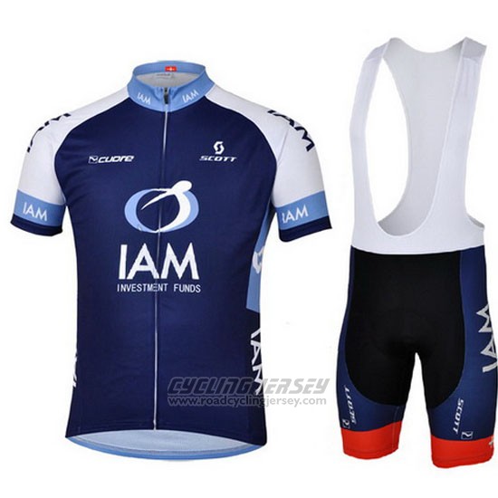 2013 Cycling Jersey IAM Blue Short Sleeve and Bib Short