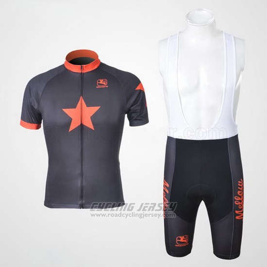 2010 Cycling Jersey Johnnys Orange and Black Short Sleeve and Bib Short