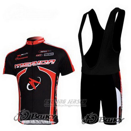 2011 Cycling Jersey Merida Black Short Sleeve and Bib Short