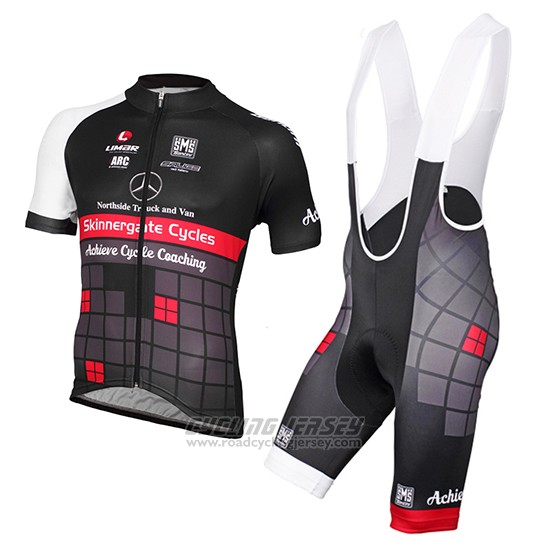 2015 Cycling Jersey Achieve Black Short Sleeve and Bib Short