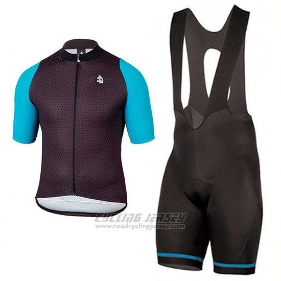 2017 Cycling Jersey Etxeondo Neo Black and Blue Short Sleeve and Bib Short
