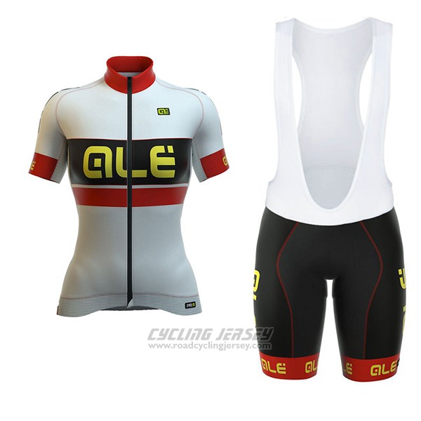 2017 Cycling Jersey Women ALE Graphics Prr Bermuda White Short Sleeve and Bib Short