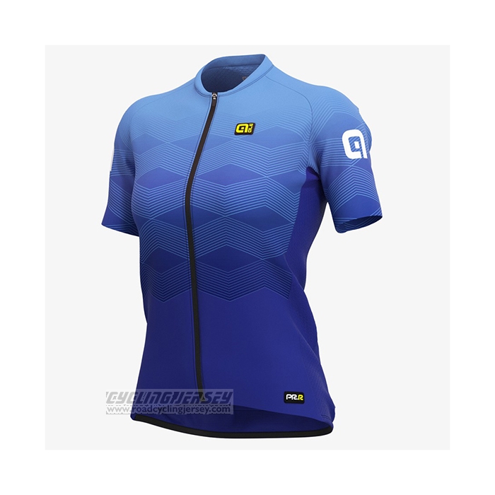 2021 Cycling Jersey Women ALE Sky Blue Short Sleeve and Bib Short