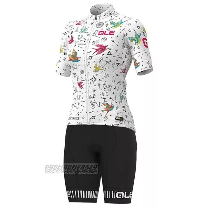 2022 Cycling Jersey ALE White Multicoloured Short Sleeve and Bib Short
