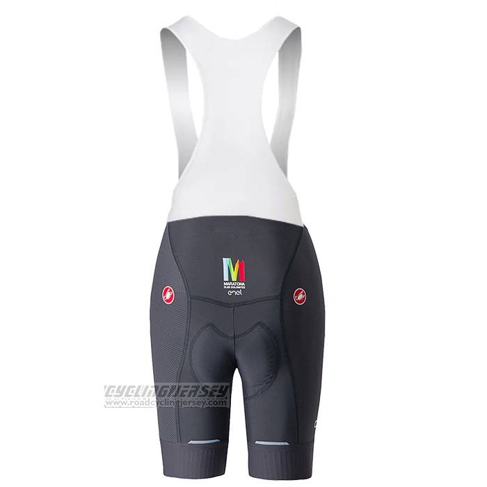 2023 Cycling Jersey Castelli Maratona Dles Dolomites-enel Black Short Sleeve and Bib Short
