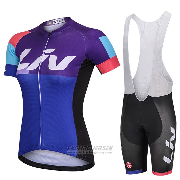 2018 Cycling Jersey Women Liv Fuchsia Short Sleeve and Bib Short
