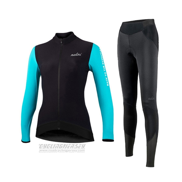 2021 Cycling Jersey Women Nalini Black Long Sleeve and Bib Short