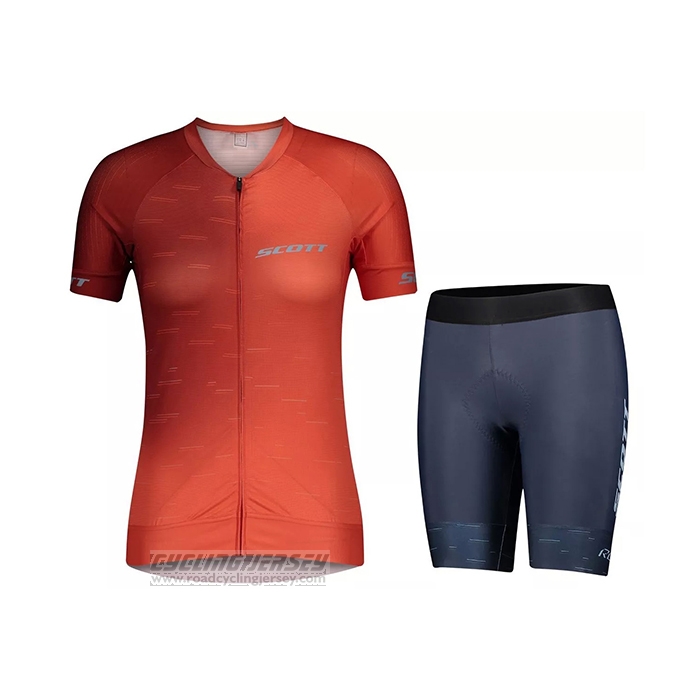 2021 Cycling Jersey Women Nalini Orange Short Sleeve and Bib Short