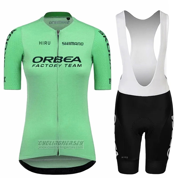 2023 Cycling Jersey Women Orbea Green Long Sleeve and Bib Short