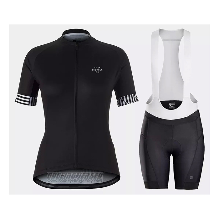 2021 Cycling Jersey Women Trek Black Short Sleeve and Bib Short